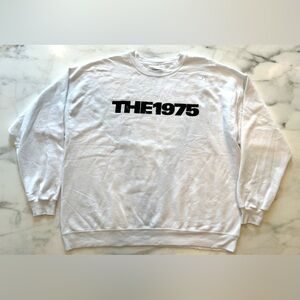 THE1975 XXL Official Merch Distressed White Design Sweatshirt Men UNISEX